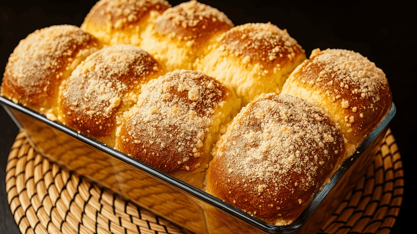 Soft Sweet Buns with Crumb Topping Recipe